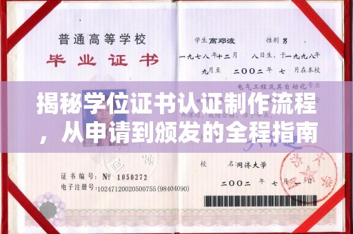 沙依巴克揭秘学位证书认证制作流程，从申请到颁发的全程指南