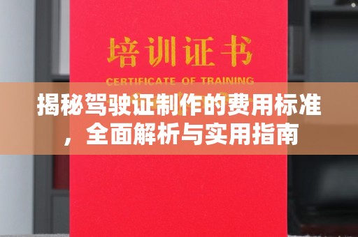 沙依巴克揭秘驾驶证制作的费用标准，全面解析与实用指南