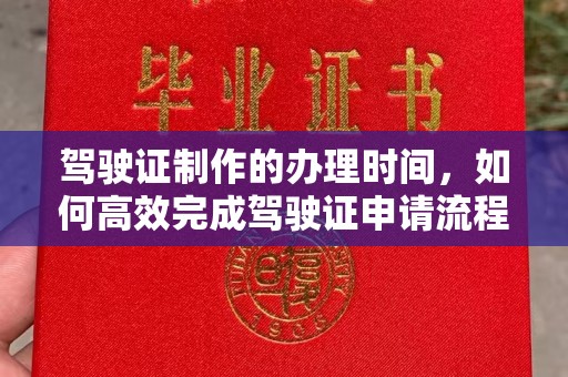 沙依巴克驾驶证制作的办理时间，如何高效完成驾驶证申请流程