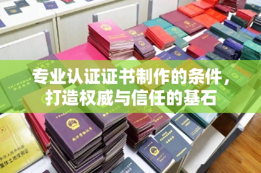 沙依巴克专业认证证书制作的条件，打造权威与信任的基石
