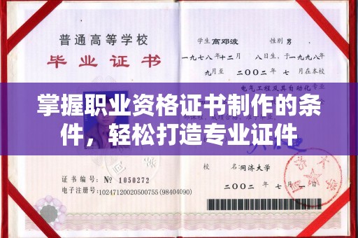 沙依巴克掌握职业资格证书制作的条件，轻松打造专业证件
