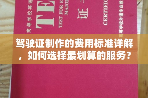 沙依巴克驾驶证制作的费用标准详解，如何选择最划算的服务？